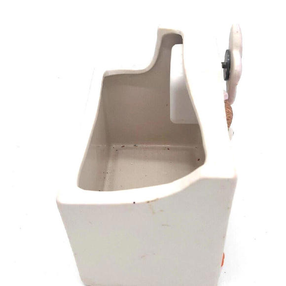 Vintage Napco Ceramic Nursery Musical Lullably Teddy Bear Butterfly Planter Vase - Picture 5 of 8